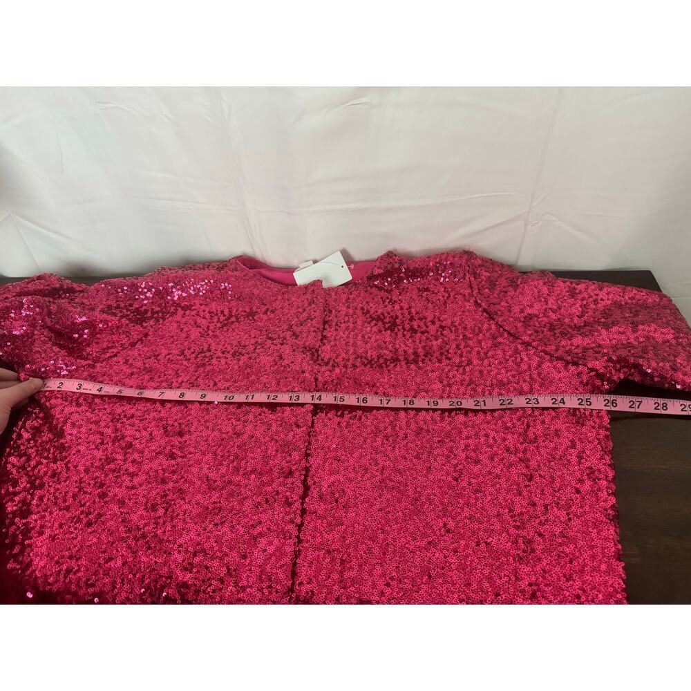 Good American Sequin Cardigan in Ballerina Pink, Size 4XL, NWT - Picture 9 of 12